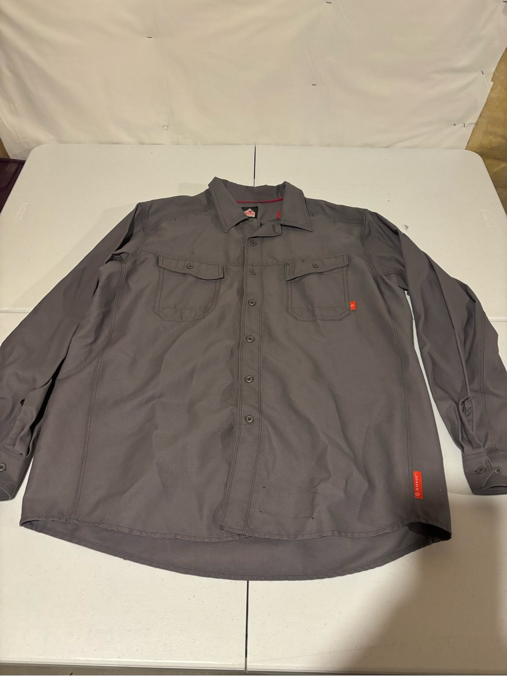 Bulwark IQ Series Men’s Size XL Gray Long Sleeve FR Work Shirt